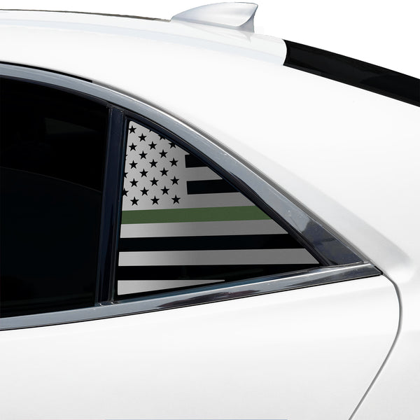 Fits Chevrolet Malibu 2013-2015 Quarter Window American Flag Vinyl Decal Stickers - Bogar Tech Designs