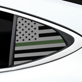 Fits Lexus ES 2013-2018 Quarter Window American Flag Vinyl Decal Stickers - Bogar Tech Designs