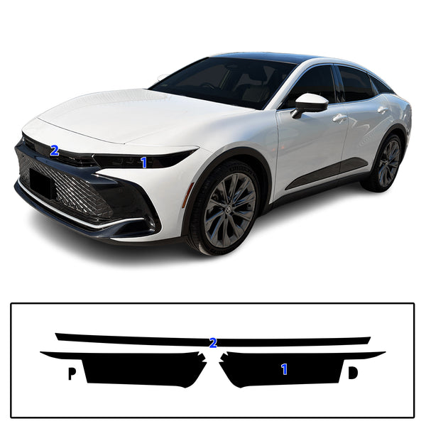 Fits Toyota Crown 2023-2026 Full Headlight Taillight Precut Smoked PPF Tint Kit Film Overlay  - Bogar Tech Designs