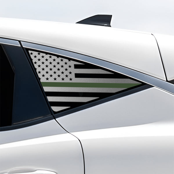 Fits Nissan Murano 2025-2026 Quarter Window American Flag Vinyl Decal Stickers - Bogar Tech Designs