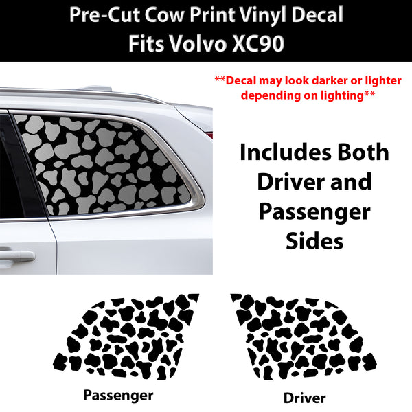 Fits Volvo XC90 2020-2025 Animal Leopard Cheetah Cow Window Vinyl Decal Stickers - Bogar Tech Designs