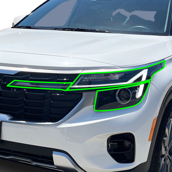 Fits Kia Seltos 2024-2025 Full Headlight Taillight Precut Smoked PPF Tint Kit Film Overlay  - Bogar Tech Designs
