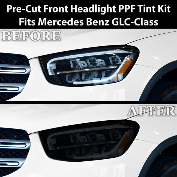 Fits Mercedes-Benz GLC-Class 2016-2022 Full Headlight Taillight Precut Smoked PPF Tint Kit Film Overlay  - Bogar Tech Designs