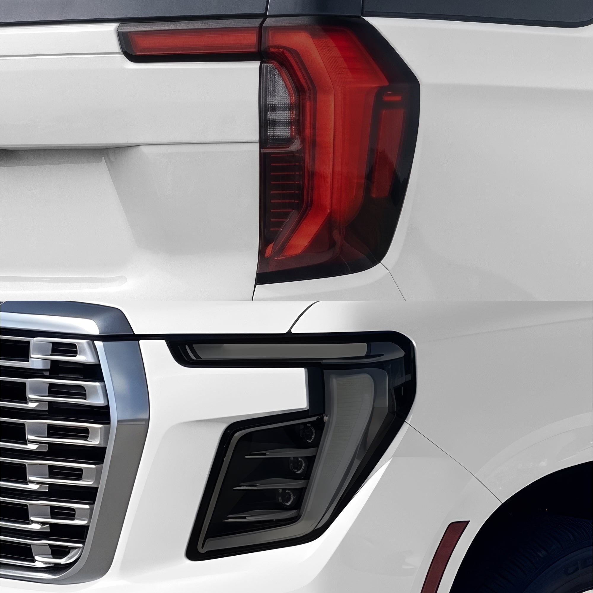 Fits GMC Yukon 2025-2027 Full Headlight Taillight Precut Smoked PPF Tint Kit Film Overlay  - Bogar Tech Designs