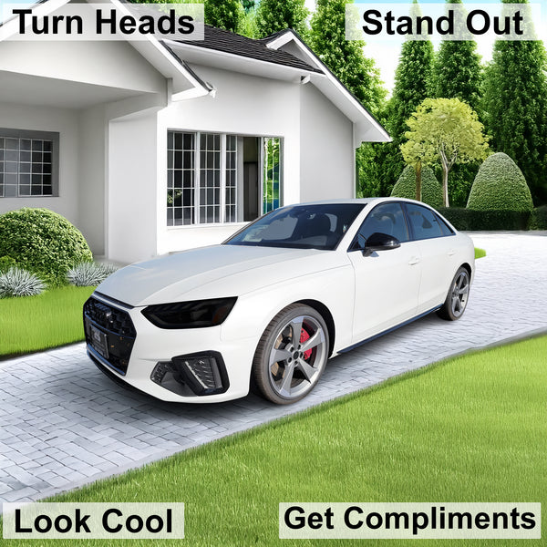 Fits Audi A4 2020-2025 Full Headlight Taillight Precut Smoked PPF Tint Kit Film Overlay  - Bogar Tech Designs
