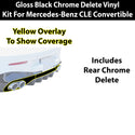 Fits Mercedes-Benz CLE 2024-2026 Vinyl Chrome Delete Grille Blackout Decal Stickers Overlay Film - Bogar Tech Designs