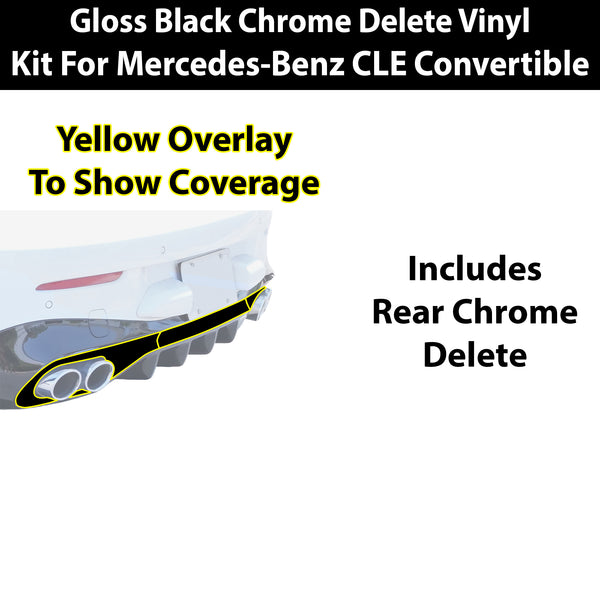 Fits Mercedes-Benz CLE 2024-2026 Vinyl Chrome Delete Grille Blackout Decal Stickers Overlay Film - Bogar Tech Designs