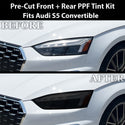 Fits Audi S5 2020-2024 Full Headlight Taillight Precut Smoked PPF Tint Kit Film Overlay  - Bogar Tech Designs