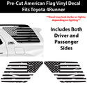 Fits Toyota 4Runner 2025-2026 Quarter Window American Flag Vinyl Decal Stickers - Bogar Tech Designs