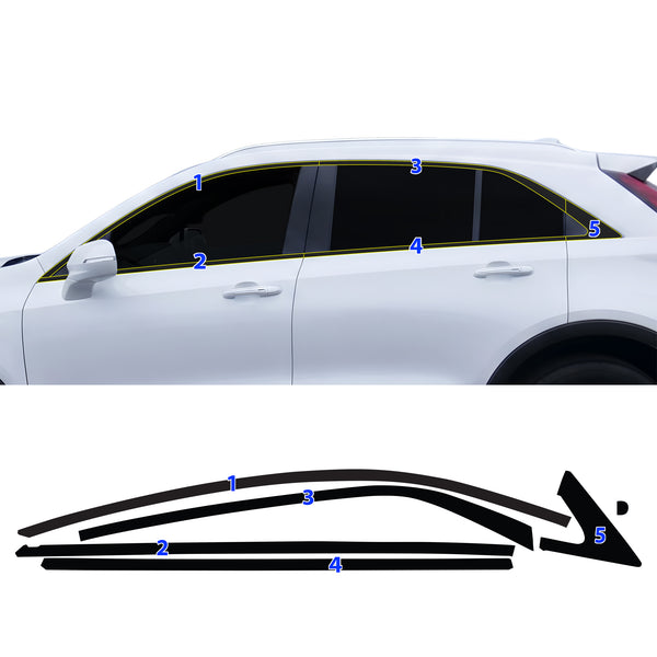 Fits Cadillac XT4 2019-2023 Vinyl Chrome Delete Grille Blackout Decal Stickers Overlay Film - Bogar Tech Designs