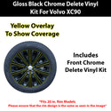 Fits Volvo XC90 2020-2025 Vinyl Chrome Delete Grille Blackout Decal Stickers Overlay Film - Bogar Tech Designs