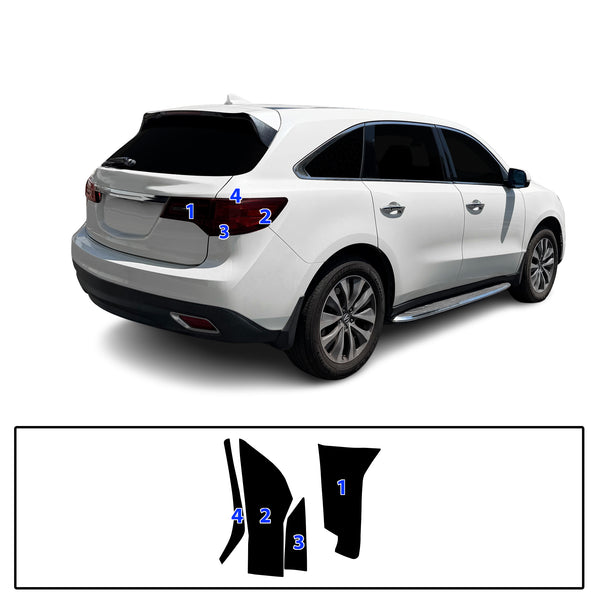 Fits Acura MDX 2014-2016 Full Headlight Taillight Precut Smoked PPF Tint Kit Film Overlay  - Bogar Tech Designs