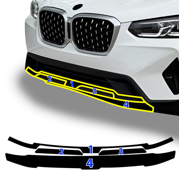 Fits BMW X4 2019-2025 Vinyl Chrome Delete Grille Blackout Decal Stickers Overlay Film - Bogar Tech Designs