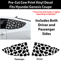 Fits Hyundai Genesis Coupe 2010-2016 Animal Leopard Cheetah Cow Window Vinyl Decal Stickers - Bogar Tech Designs