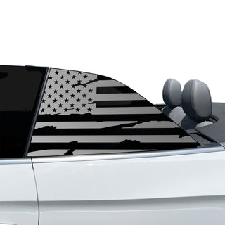 Fits Audi S5 Convertible 2020-2024 Quarter Window American Flag Vinyl Decal Stickers - Bogar Tech Designs