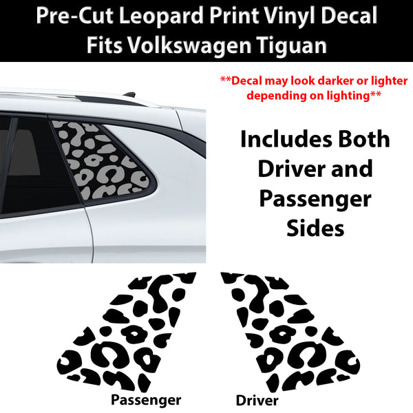 Fits Volkswagen Tiguan 2025-2027 Animal Leopard Cheetah Cow Window Vinyl Decal Stickers - Bogar Tech Designs