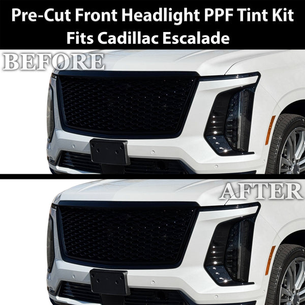 Fits Cadillac Escalade 2025-2026 Full Headlight Taillight Precut Smoked PPF Tint Kit Film Overlay  - Bogar Tech Designs