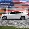 Fits Hyundai Sonata 2015-2017 Quarter Window American Flag Vinyl Decal Stickers - Bogar Tech Designs