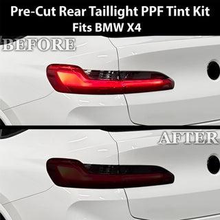 Fits BMW X4 2019-2025 Full Headlight Taillight Precut Smoked PPF Tint Kit Film Overlay  - Bogar Tech Designs