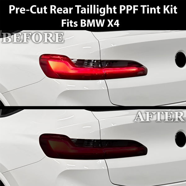 Fits BMW X4 2019-2025 Full Headlight Taillight Precut Smoked PPF Tint Kit Film Overlay  - Bogar Tech Designs