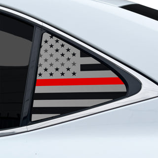 Fits Lexus IS 2017-2020 Quarter Window American Flag Vinyl Decal Stickers - Bogar Tech Designs