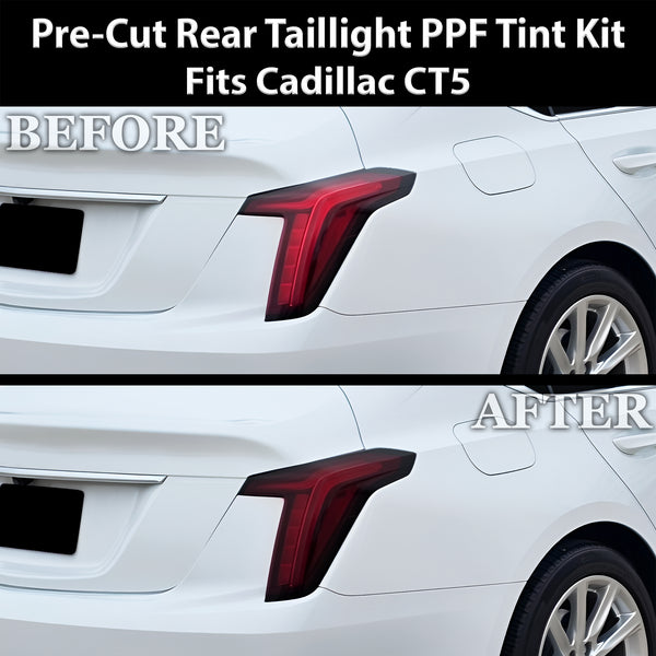 Fits Cadillac CT5 2020-2024 Full Headlight Taillight Precut Smoked PPF Tint Kit Film Overlay  - Bogar Tech Designs