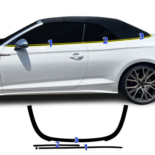 Fits Audi S5 Convertible 2020-2024 Vinyl Chrome Delete Grille Blackout Decal Stickers Overlay Film - Bogar Tech Designs