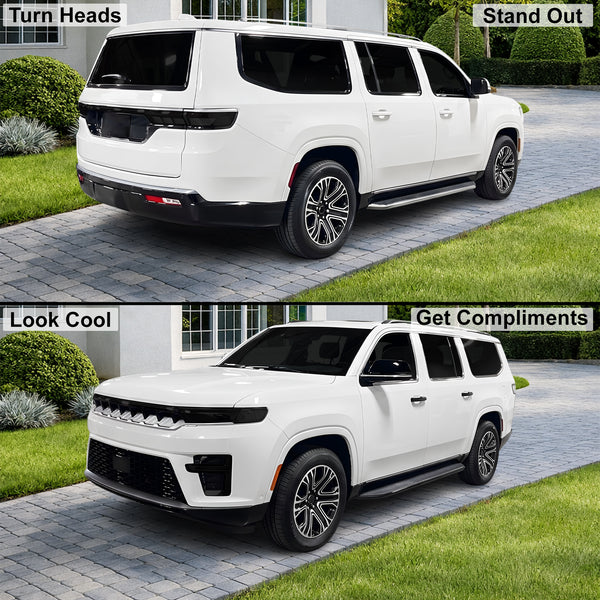 Fits Jeep Grand Wagoneer L 2026-2027 Full Headlight Taillight Precut Smoked PPF Tint Kit Film Overlay  - Bogar Tech Designs