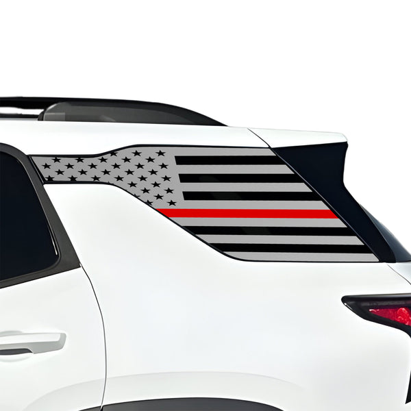 Fits Chevrolet Equinox 2025-2027 Quarter Window American Flag Vinyl Decal Stickers - Bogar Tech Designs