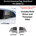 Fits BMW X2 2018-2023 Quarter Window American Flag Vinyl Decal Stickers - Bogar Tech Designs