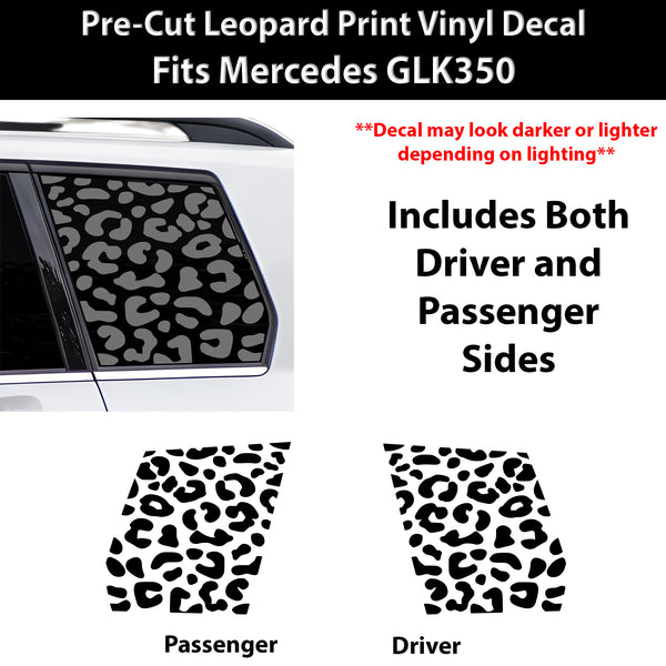 Fits Mercedes-Benz GLK 2010-2015 Animal Leopard Cheetah Cow Window Vinyl Decal Stickers - Bogar Tech Designs