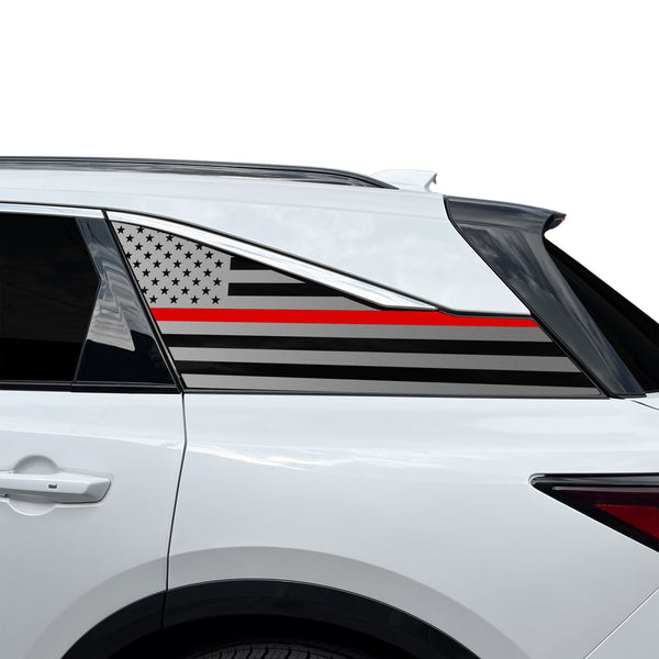 Fits Acura ZDX 2024-2026 Quarter Window American Flag Vinyl Decal Stickers - Bogar Tech Designs