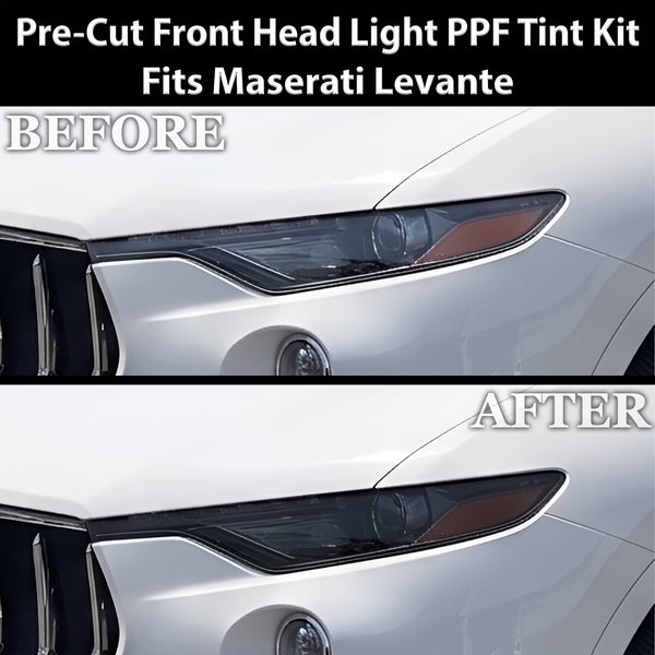 Fits Maserati Levante 2017-2020 Full Headlight Taillight Precut Smoked PPF Tint Kit Film Overlay  - Bogar Tech Designs