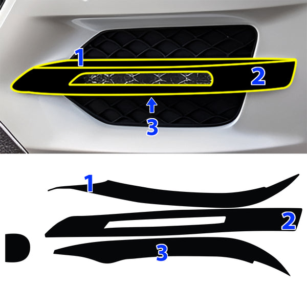 Fits Mercedes-Benz GLK 2013-2015 Vinyl Chrome Delete Grille Blackout Decal Stickers Overlay Film - Bogar Tech Designs