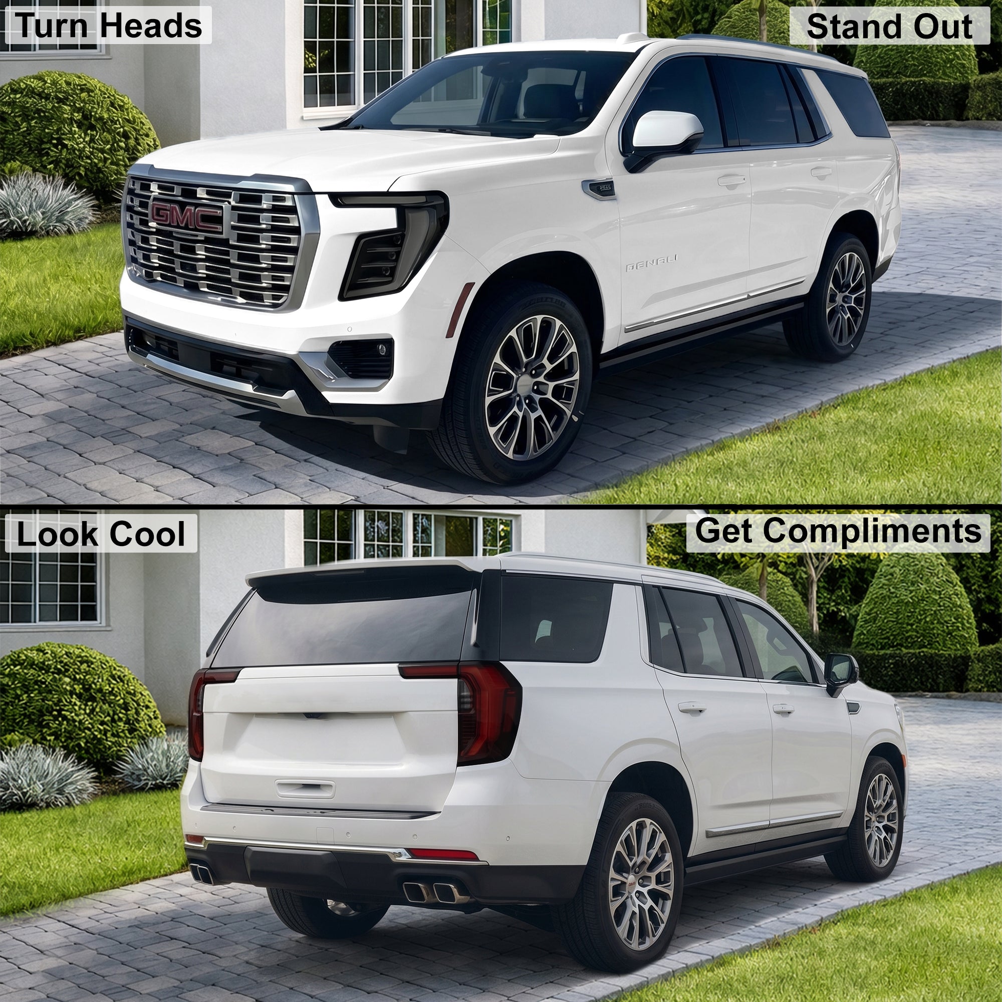Fits GMC Yukon 2025-2027 Full Headlight Taillight Precut Smoked PPF Tint Kit Film Overlay  - Bogar Tech Designs
