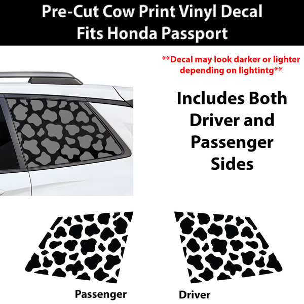 Fits Honda Passport 2019-2025 Animal Leopard Cheetah Cow Window Vinyl Decal Stickers - Bogar Tech Designs