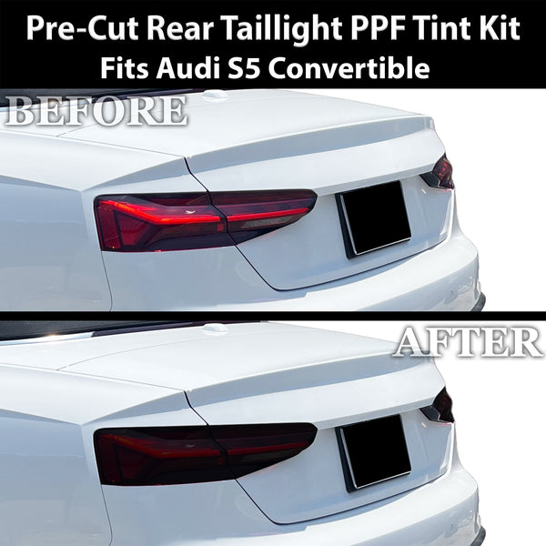 Fits Audi S5 2020-2024 Full Headlight Taillight Precut Smoked PPF Tint Kit Film Overlay  - Bogar Tech Designs
