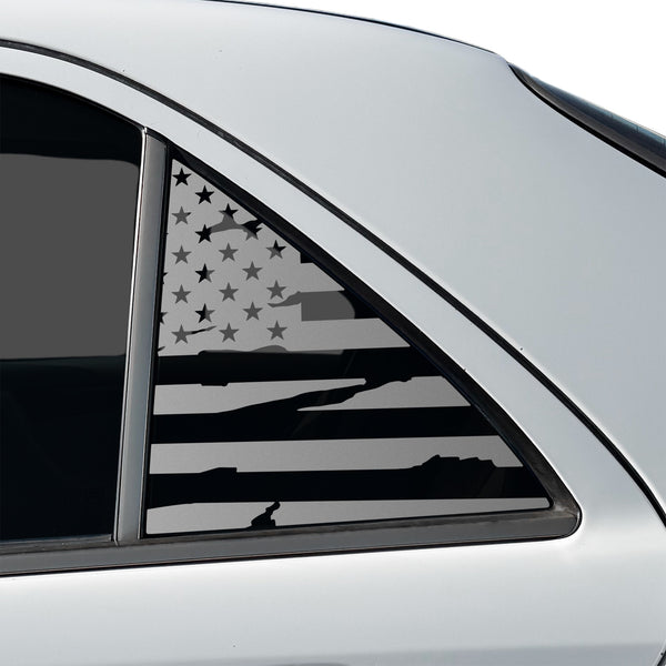Fits Mercedes-Benz C280 1994-2000 Quarter Window American Flag Vinyl Decal Stickers - Bogar Tech Designs