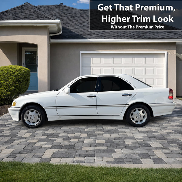 Fits Mercedes-Benz C280 1994-2000 Vinyl Chrome Delete Grille Blackout Decal Stickers Overlay Film - Bogar Tech Designs