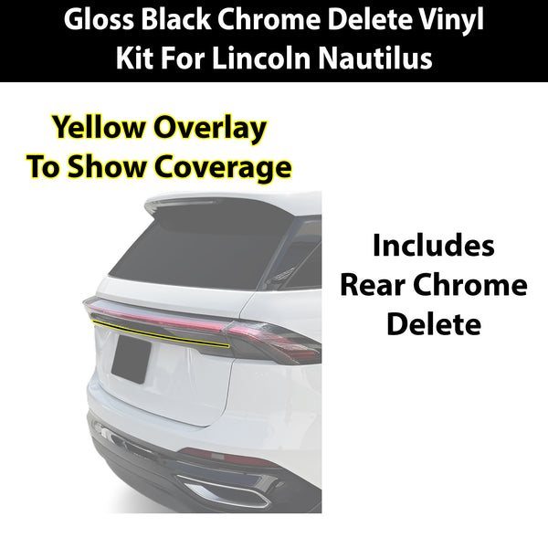 Fits Lincoln Nautilus 2024-2026 Vinyl Chrome Delete Grille Blackout Decal Stickers Overlay Film - Bogar Tech Designs