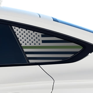 Fits Audi A5 Sportback 2018-2024 Quarter Window American Flag Vinyl Decal Stickers - Bogar Tech Designs