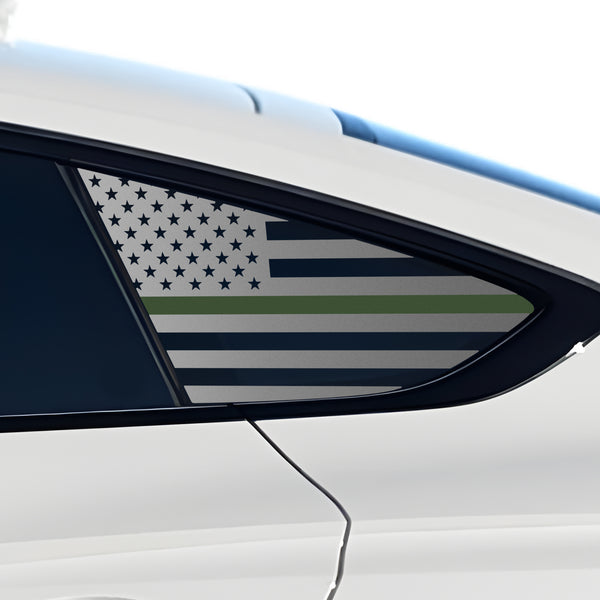 Fits Audi A5 Sportback 2018-2024 Quarter Window American Flag Vinyl Decal Stickers - Bogar Tech Designs