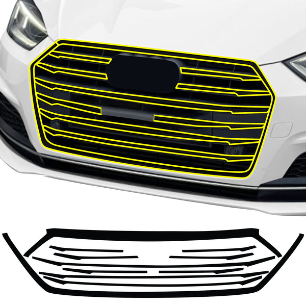 Fits Audi A5 Sportback 2018-2024 Vinyl Chrome Delete Grille Blackout Decal Stickers Overlay Film - Bogar Tech Designs