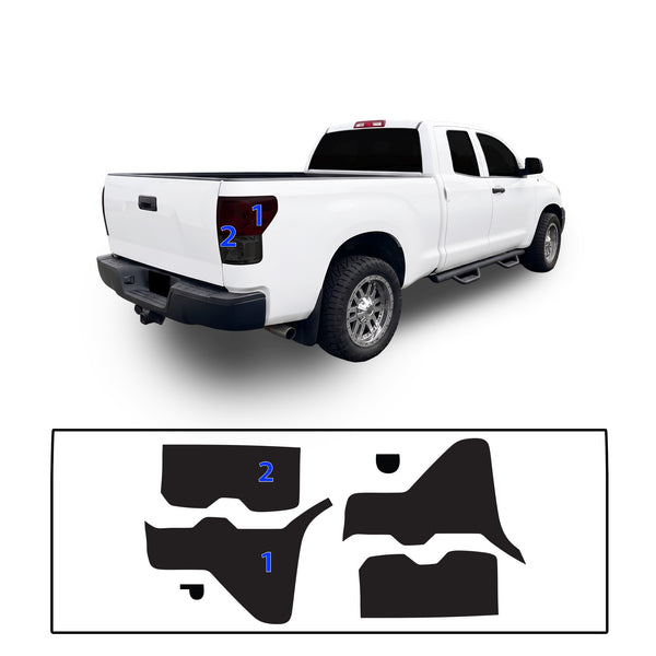 Fits Toyota Tundra 2007-2013 Full Headlight Taillight Precut Smoked PPF Tint Kit Film Overlay  - Bogar Tech Designs