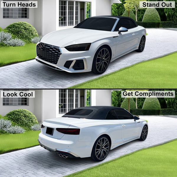 Fits Audi S5 2020-2024 Full Headlight Taillight Precut Smoked PPF Tint Kit Film Overlay  - Bogar Tech Designs