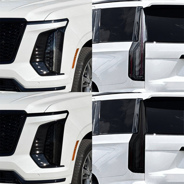 Cadillac Escalade 2025–2026 Dark Smoke Headlight & Taillight Tint Kit – Precut Vinyl Lens Overlays