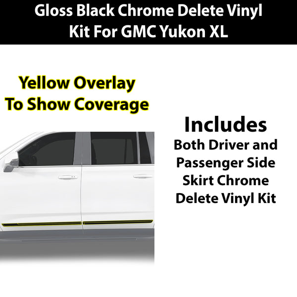 Fits GMC Yukon XL 2025-2026 Vinyl Chrome Delete Grille Blackout Decal Stickers Overlay Film - Bogar Tech Designs