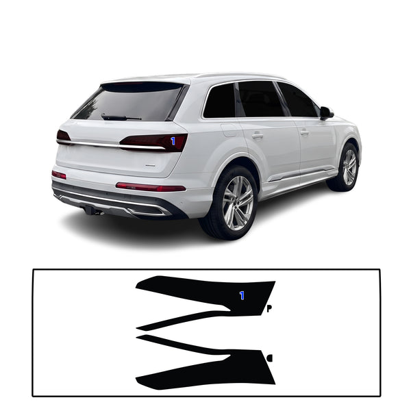 Fits Audi Q7 2020-2024 Full Headlight Taillight Precut Smoked PPF Tint Kit Film Overlay  - Bogar Tech Designs