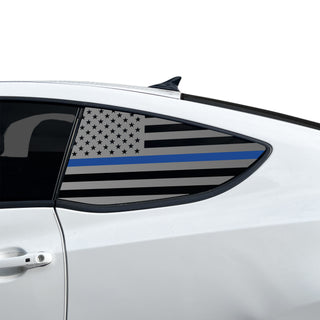 Fits Hyundai Genesis Coupe 2010-2016 Quarter Window American Flag Vinyl Decal Stickers - Bogar Tech Designs
