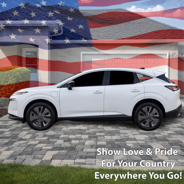 Fits Nissan Murano 2025-2026 Quarter Window American Flag Vinyl Decal Stickers - Bogar Tech Designs